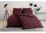 Bettwäsche BRUNO BANANI "Jassen mit feinen Querstreifen", rot (bordeaux, anthrazit), B/L: 155cm x 220cm, 1 Stk., 1 Stk., Biber (135g/m²), B/L: 80cm x 80cm, 2, Biber (135g/m²), Obermaterial: 100% Baumwolle, Bettwäsche, Bettwäsche, moderne Streifen-Bettwäsche, mehrere Qualitäten, auch Premium