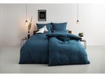 Bettwäsche BRUNO BANANI "Jassen mit feinen Querstreifen", blau (petrol, anthrazit), B/L: 155cm x 220cm, 1 Stk., 1 Stk., Renforcé-Tencel™ Lyocell, B/L: 80cm x 80cm, 2, Renforcé-Tencel™ Lyocell, Obermaterial: 50% Baumwolle, 50% Lyocell (TENCEL™), Bettwäsche, Bettwäsche, moderne Streifen-Bettwäsche, mehrere Qualitäten, auch Premium