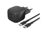 BELKIN USB-Ladegerät "BoostCharge kompakter 45 W Charger mit USB-C-/USB-C-Kabel", schwarz, B:10,3cm H:4cm T:10,3cm, Ladegeräte, USB-Ladegerät