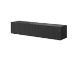 Selsey Tv-Hängeboard, Schwarz, Holzwerkstoff, 2 Fächer, Rechteckig, 140x28.5x31.6 cm, Wohnzimmer, Wohnwände, Lowboards, Lowboards stehend