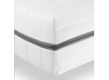 Sleepneo 7-Zonen, Weiß, Textil, H3 + H4, Füllung: Polyester, 90x200 cm, Hergestellt in Deutschland, Medizinisch getestet, Oeko-Tex® Standard 100, aktive Schulterzone, atmungsaktiv, Bezug abnehmbar/waschbar, rundum abnehmbar, für verstellbare Lattenroste geeignet, klimatisierte Belüftungskanäle, Ober- und Unterseite versteppt, schadstoffgeprüft, wendbar, Wendematratze, Schlafzimmer, Matratzen Shop,