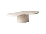 Beliani Couchtisch, Beige, Naturmaterialien, Freiform, 120x34x57 cm, Wohnzimmer, Wohnzimmertische, Couchtische