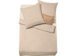 Bettwäsche FLEURESSE "Lech 3089", beige, B/L: 155cm x 220cm, 1 Stk., 1 Stk., Flanell, B/L: 80cm x 80cm, 2 Stk., Flanell, Obermaterial: 100% Baumwolle, Bettwäsche, Bettwäsche, Edelflanell, Baumwolle, in Gr. 135x200, 155x220, 200x200cm