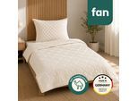 Naturhaarbettdecke FAN "Gobi, Bettdecken für Sommer und Winter, temperaturausgleichend", beige (natur), B:155cm L:220cm, Bezug: 100% Baumwolle. Füllung: 97% Kamelhaar, 3% sonstige Fasern, Bettdecken, Naturhaarbettdecke, Klimatisierende Kamelhaar-Füllung - Made in Germany