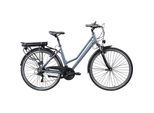 E-Bike ZÜNDAPP "Green 7.7 Damen" Gr. 48, grau (blau, grau), Elektrofahrräder, Damen, 48cm, 28 Zoll (71,12cm), E-Bike, Pedelec, Elektrofahrrad für Damen