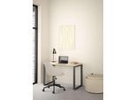 Schreibtisch HOME AFFAIRE "Sign Arbeitstisch, Sekretär, Bürotisch", grau (jackson hickory, matt grau), B:120cm H:75,6cm T:60cm, Tische, Schreibtisch, Cleanes Design, Metallbeine, Breite 120 oder 150 cm
