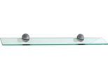 Ablageelement SAPHIR "Quickset 955 Glasablageboden für Wand, 72 cm breit", transparent, B:72cm H:0,8cm T:10cm, Glas, Regale, Ablageelement, inkl. Befestigung, Wandregal aus Glas, Ablage