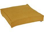 Bodenkissen H.O.C.K. "Jonny", gelb (maisgelb, unifarben), B:60cm H:10cm L:60cm, Obermaterial: 100% Polyester, Dekokissen_Sitzkissen_Kissenhüllen, Bodenkissen, Cordkissen inkl. Füllung, 60x60x10cm, Bodenkissen, strukturiert