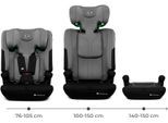 Autokindersitz KINDERKRAFT "I-COMFY i-Size", Baby, schwarz (dunkelgrau), Materialmix, Kindersitze Autokindersitz