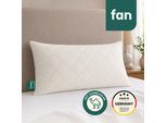 Naturfaserkissen FAN "Gobi, Kopfkissen in 40x80 & 80x80 cm, Made in Germany", beige (natur), B:40cm L:80cm, Bezug: 100% Baumwolle. Steppfüllung: 97% Kamelhaar, 3% sonstige Fasern. Füllung: 97% Wolle, 3% sonstige Fasern, Kopfkissen, Naturfaserkissen, Kissenbezug aus Baumwolle mit Kamelhaar versteppt, Füllung aus Wolle