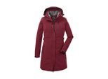 Parka KILLTEC "KOW 165 WMN PRK", Damen, Gr. 48, rot (bordeaux), Obermaterial: 100% Polyester.Futter: 100% Polyester.Füllung: 100% Polyester, Jacken Parka, Wasser- und winddichter Parka mit Teddyfleece und abnehmbarer Kapuze