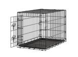 FEANDREA Faltbarer Hundekäfig mit 1 Tür und Kunststoffschale 92,5 cm, 58,2 cm, 63,4 cm
