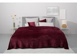 Tagesdecke OTTO HOME "Desner3", rot (bordeaux), B:240cm L:250cm, Polyester, Tagesdecken, Tagesdecke, Soft-Touch-Oberfläche, viele Farben erhältlich, Decke ab 140x210 cm