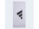Handtuch ADIDAS PERFORMANCE "PERFORMANCE GROSS", weiß (weiß, schwarz), 1 Stk., Obermaterial: 100% Baumwolle, Handtücher, Handtuch, mit großformatigem Design