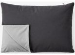 1100000002199 WOLKENFELD "Renforcé Kissenbezug Baumwolle - Natürlich weiches Schlafgefühl", grau (hellgrau, dunkelgrau), B:70cm L:90cm, Renforcé, Obermaterial: 100% Baumwolle, Kissenbezüge, 1100000002199, Größe 80x80, 40x80 und 70x90 cm; versteckter Reißverschluss