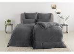Bettwäsche OTTO HOME "Desner3, besonders weich im Griff, Cashmere-Touch", grau (antracite), B/L: 135cm x 200cm, 1 Stk., 1 Stk., Fleece, B/L: 40cm x 80cm, 2, Fleece, Obermaterial: 100% Polyester, Bettwäsche, Bettwäsche, Bettwäsche mit Reißverschluss, Topseller
