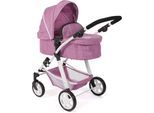 Kombi-Puppenwagen CHIC2000 "Nele", rosa (jeans pink), Puppenwagen, KinderB:71cm H:85cm T:71cm, Kunststoff, Polyester, Stahl, Kombi-Puppenwagen, zusammenklappbar, B:71cm H:85cm T:71cm