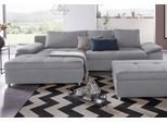 Ecksofa OTTO HOME "Labene, L-Form, B: 270/290 cm, Bettfunktion & Bettkasten wählbar", grau, B:290cm H:82cm T:90cm, Struktur fein (95% Polyester, 5% Polyamid);Luxus-Microfaser ALTARA NUBUCK (100% Polyester);Kunstleder SOFTLUX / Struktur (100% Polyester);Struktur (100% Polyester);Flachgewebe (95% Polyester, 5% Polyamid), Sofas, Ecksofa, XL/XXL wählbar, Federkern wählbar, lose Rückenkissen, modernes