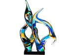 Skulptur GILDE "Skulptur Dakar mehrfarbig", bunt (mehrfarbig), B:21cm H:33cm T:16cm, Glas, Dekofiguren, Skulptur, Ausdrucksstarke Glaskunst dekorative Figur außergewöhnliche Skulptur