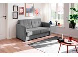 Schlafsofa HOME AFFAIRE "Milano Einzelauszug, Schlaffunktion, schmale Armlehnen, Breite 147cm", grau, B:147cm H:89cm T:87cm, 100% Polyester, Sofas, Schlafsofa, zwei einzeln ausziehbare Liegefunktionen