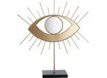 Skulptur GILDE "Dekoobjekt Auge Ocula goldfarben", gold (goldfarben), B:46cm H:52cm T:10cm, Metall, Dekofiguren, Skulptur, Wanddekoration Spirituelles Symbol Boho-Style Trenddeko