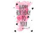 Metallbild QUEENCE "Happy Birthday to you", rosa (farbe bild(er): rosa), B:30cm H:20cm, Bilder, Metallbild