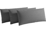 Sofakissen SIT & MORE "Vanity, 2er-Set, B: 60 cm", grau (dunkelgrau), B:60cm H:30cm T:12cm, Stoff, Polsterauflagen, Sofakissen