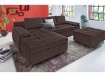 Ecksofa OTTO HOME "Labene, L-Form, B: 270/290 cm, Bettfunktion & Bettkasten wählbar", braun (dunkelbraun), B:270cm H:82cm T:90cm, Struktur fein (95% Polyester, 5% Polyamid);Luxus-Microfaser ALTARA NUBUCK (100% Polyester);Kunstleder SOFTLUX / Struktur (100% Polyester);Struktur (100% Polyester);Flachgewebe (95% Polyester, 5% Polyamid), Sofas, Ecksofa, XL/XXL wählbar, Federkern wählbar, lose Rückenki