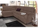Ecksofa SIT & MORE "Pandora, L-Form, B: 251 cm, Bettfunktion & Bettkasten wählbar", braun (schoko), B:251cm H:91cm T:176cm, Luxus-Microfaser ALTARA NUBUCK (100% Polyester);Luxus-Microfaser ALTARA NUBUCK (100% Polyester);Luxus-Microfaser (100% Polyester), Sofas, Ecksofa, Frei im Raum stellbar, Federkernpolsterung, komfortable Sitzhöhe 45 cm