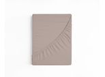 Spannbettlaken BELLANA "SleepStyle, aus 100% Baumwolle", grau (taupe), 1 Stk., Jersey, 90-100x190-200 20cm, Jersey, Obermaterial: 100% Baumwolle, Bettlaken, Spannbettlaken, formstabil und pflegeleicht, für Matratzen bis 20 cm Höhe