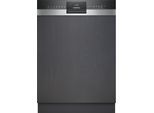 SIEMENS teilintegrierbarer Geschirrspüler "SN53HS03VE", Energieeffizienz: C, silber (gebürsteter stahl), B:59,8cm H:81,5cm T:57,3cm, Geschirrspüler, Schnelles Spülen mit varioSpeedPlus und flexibles Korbsystem, teilintegrierbarer Geschirrspüler