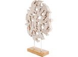 Skulptur GILDE "Standrelief rund Gull naturfarben", beige (naturfarben), B:40cm H:56cm T:10cm, Mangoholz, Dekofiguren, Skulptur, Maritim Küste Strand Meer Möwe Nordsee Ostsee