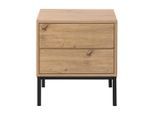 Calicosy Nachttisch, Eiche, Holzwerkstoff, 40x50x45 cm, Schlafzimmer, Nachttische