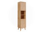 Vicco Badschrank, Grün, Holzwerkstoff, 3 Fächer, Rechteckig, 40x177x36 cm, Badezimmer, Badezimmerschränke, Hochschränke
