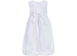 Taufkleid HAPPY GIRLS "dress", Mädchen, Gr. 128, N-Gr, weiß, Web, Obermaterial: 40% Baumwolle, 30% Polyamid, 30% Polyester, festlich, lang, eckiger Ausschnitt, Kleider Taufkleid
