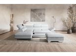 Ecksofa COTTA "Enterprise L-Form, B: 277 cm x L: 238 cm, bequeme Wellenunterfederung", grau (hellgrau), B:277cm H:91cm T:104cm, Softlux-Kunstleder;Luxus-Kunstleder, Sofas, Ecksofa, Arm- & Kopfteilverstellung, optional Schlaffunktion