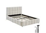 tectake Polsterbett, Creme, Holz, 120x200 cm, Schlafzimmer, Betten, Polsterbetten