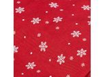 Dekostoff "Schneekristalle", rot, 180 cm