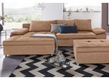 Ecksofa OTTO HOME "Labene, L-Form, B: 270/290 cm, Bettfunktion & Bettkasten wählbar", braun (nuss), B:290cm H:82cm T:90cm, Struktur fein (95% Polyester, 5% Polyamid);Luxus-Microfaser ALTARA NUBUCK (100% Polyester);Kunstleder SOFTLUX / Struktur (100% Polyester);Struktur (100% Polyester);Flachgewebe (95% Polyester, 5% Polyamid), Sofas, Ecksofa, XL/XXL wählbar, Federkern wählbar, lose Rückenkissen, m