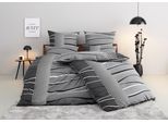 Bettwäsche OTTO HOME "Renu in Gr. 135x200 oder 155x220 cm", grau, B/L: 135cm x 200cm, 1 Stk., 1 Stk., Flanell, B/L: 80cm x 80cm, 2, Flanell, Obermaterial: 100% Baumwolle, Bettwäsche, Bettwäsche, Bettwäsche aus Baumwolle, grafische Bettwäsche mit Wellen-Design