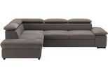 Ecksofa SIT & MORE "Alcudia L-Form, B: 272 cm, Arm- und Kopfteilverstellung, Eckcouch", braun (schlamm), B:272cm H:73cm T:226cm, 100% Polyester, Sofas, Ecksofa, mit Schlaffunktion, Komfortsitz