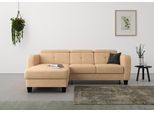 Ecksofa SIT & MORE "Belluci L-Form", braun (macciato), B:247cm H:85cm T:170cm, Sofas, Ecksofa, inklusive Federkern, wahlweise mit Schlaffunktion und Bettkasten