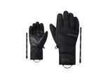 Skihandschuhe ZIENER "GASTIUS-Z AQUASHIELD lavalan", Herren, Gr. 11, schwarz, Materialmix, Handschuhe Skihandschuhe, wasserdicht, winddicht, atmungsaktiv, Wollwattierung