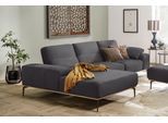 Ecksofa W.SCHILLIG "run, Designsofa mit tollem Sitzkomfort, L-Form", grau (anthrazit w82), B:299cm H:88cm T:178cm, Longlife Xtra-Leder Z73: Naturwalkleder der Luxusklasse aus den erlesensten Rohhäuten. Hautstärke 1, 1 – 1, 3 mm;ROHLEDER Jacquard-Flachgewebe Q2 W60 (63% Polyester, 37% Polyacryl);ROHLEDER Chenille-Flachgewebe Q2 W77 (68% Polyacryl, 32% Polyester);Stoff S37 (100% Polyester), Sofas, E