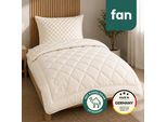 Naturhaarbettdecke FAN "Gobi, Bettdecken für Sommer und Winter, temperaturausgleichend", beige (natur), B:155cm L:220cm, Bezug: 100% Baumwolle. Füllung: 97% Kamelhaar, 3% sonstige Fasern, Bettdecken, Naturhaarbettdecke, Klimatisierende Kamelhaar-Füllung - Made in Germany