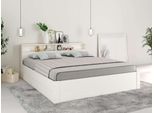 Stauraumbett OTTO HOME "MAREILLES, Bett, Made in Europe, FSC zertifiziertes Massivholz", weiß, B:185cm H:82,9cm L:221cm, Betten, Stauraumbett, Massivholz, Hebemechanismus, Stauraum im Kopfteil und unter dem Bett