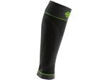 Bandage BAUERFEIND "Compression Sleeves Lower Leg", Gr. S Umfang: 32cm - 39cm, grün (schwarz, limette), Obermaterial: 57% Baumwolle, 41% Polyester, 2% Elasthan, Bandagen Bandage, beidseitig tragbar, atmungsaktives Material