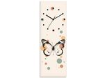 Wanduhr OTTO HOME "Dreams come true", beige (farbig), B:20cm H:60cm T:1,8cm, Wanduhren, Wanduhr, wahlweise mit Quarz- oder Funkuhrwerk, lautlos ohne Tickgeräusche