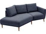 2,5-Sitzer OTTO HOME "Elvis", grau (anthrazit), B:220cm H:80cm T:127cm, 79% PES; 21% PP, Sofas, 2 5-Sitzer, Polsterecke mit offenem Ende im skandinavischen Stil, Massivholzfüße