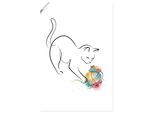Wandbild OTTO HOME "Katze mit Spielzeug II", bunt (farbe bild(er): weiß), B:40cm H:60cm T:0,1cm, Papier, Bilder, Wandbild, als Poster oder Leinwandbild in versch. Größen